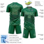 Kelly Soccer Jersey Lines Cream Custom Green Uniform Sports Sublimation Kelly Soccer Jersey Lines Cream Custom Green Uniform Sports Sublimation