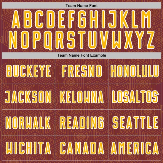 Jersey Custom Burgundy Shape Geometric Uniform Gold-White Sublimation Soccer Sports