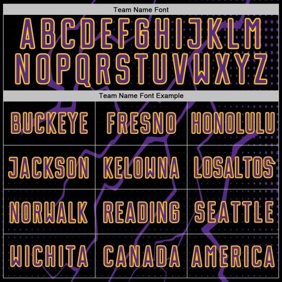 Soccer Purple-Yellow Jersey Uniform Lightning Black Sublimation Custom Sports