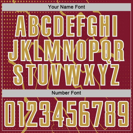 Jersey Sports Uniform Lightning Gold-White Soccer Custom Crimson Sublimation Old