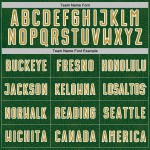 Green Geometric Shape Custom Jersey Sports Sublimation Uniform Gold-White Soccer Old