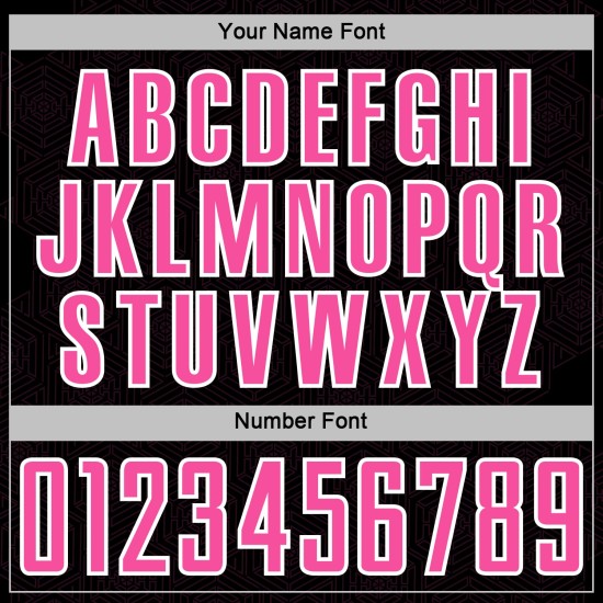 Pink-White Sublimation Soccer Sports Geometric Jersey Custom Black Uniform Shape