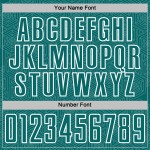 Sublimation Geometric Shape Jersey White Sports Soccer Teal Custom Uniform