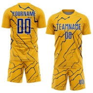 Jersey Lightning Royal-White Uniform Custom Sublimation Soccer Sports Gold