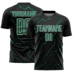Black Jersey Sports Kelly Soccer Sublimation Custom Green-White Uniform Lightning