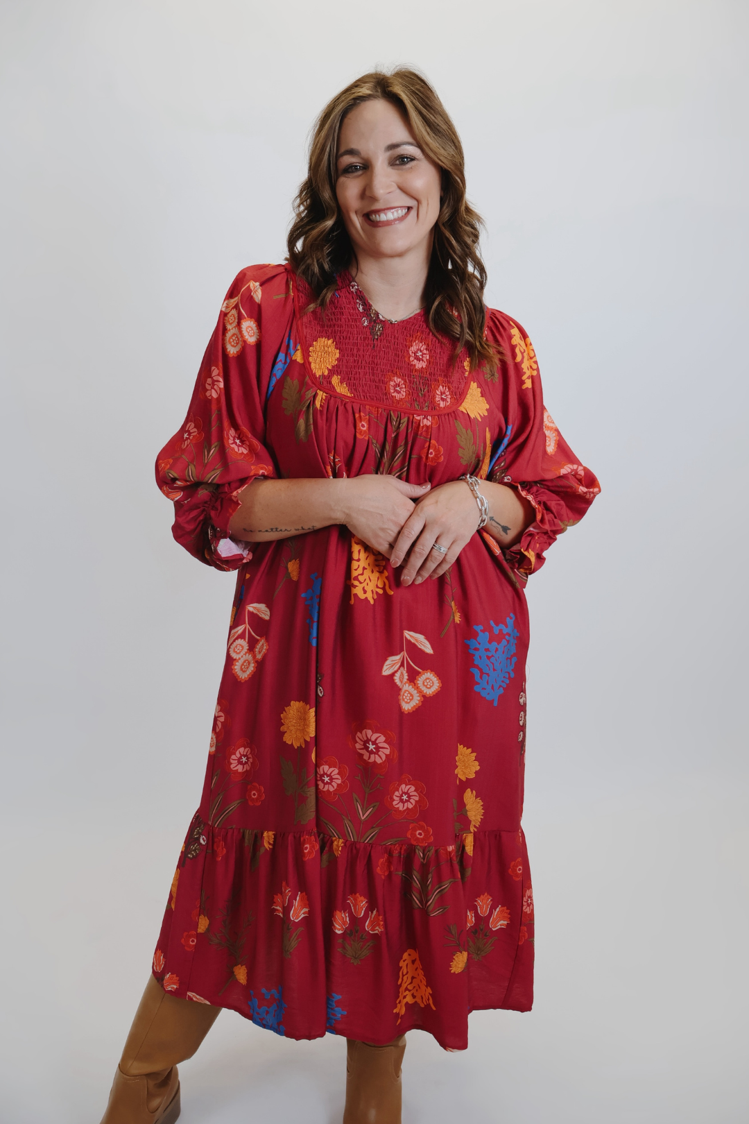 Blush Bloom Mini Dress in Plus