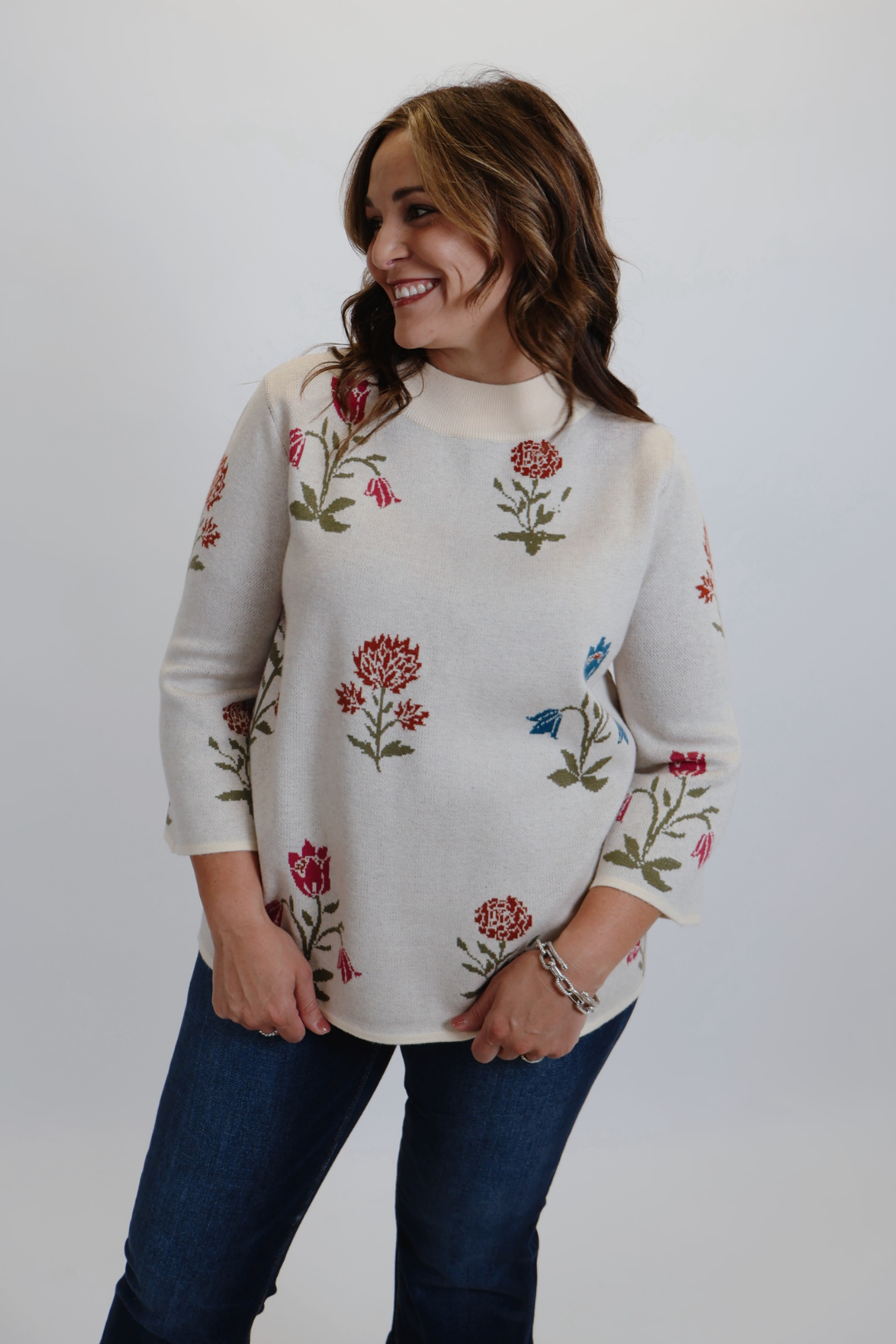 Winter Bloom Knit Sweater