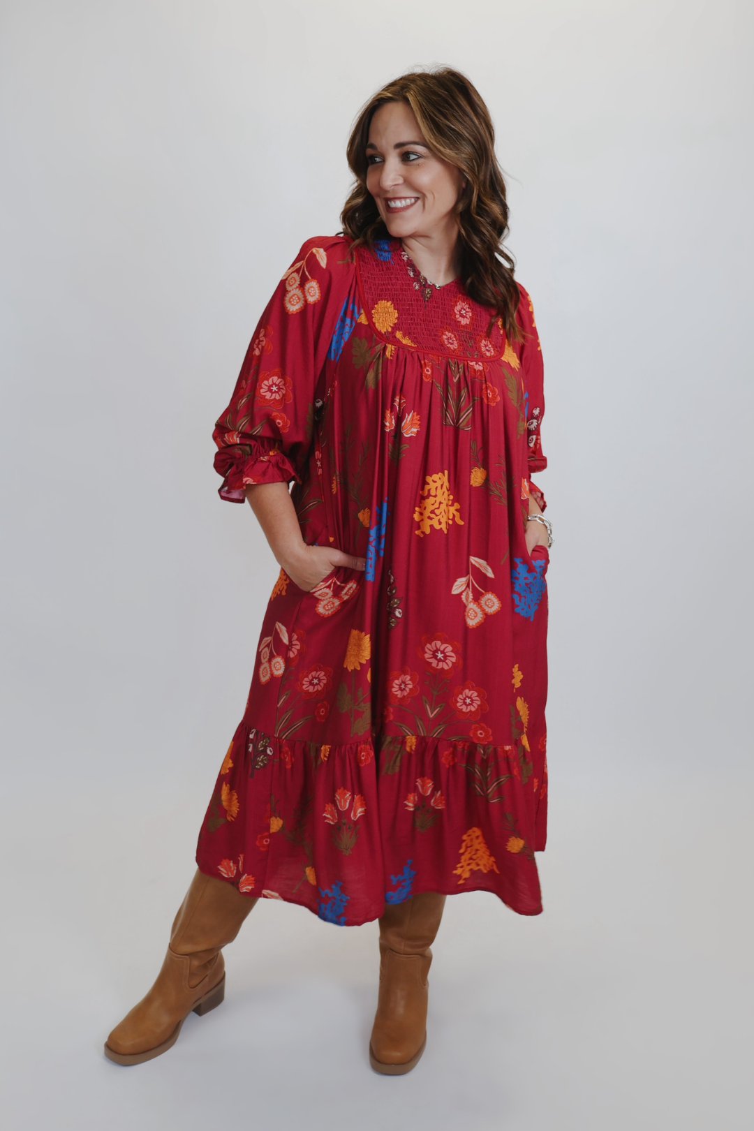 Blush Bloom Mini Dress in Plus