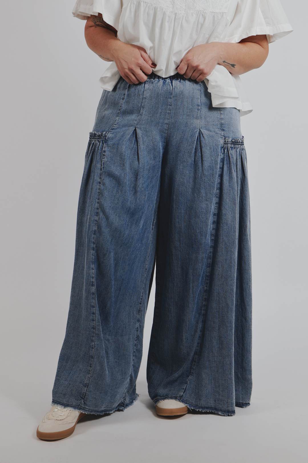 Dreamy Chambray Palazzo Pants