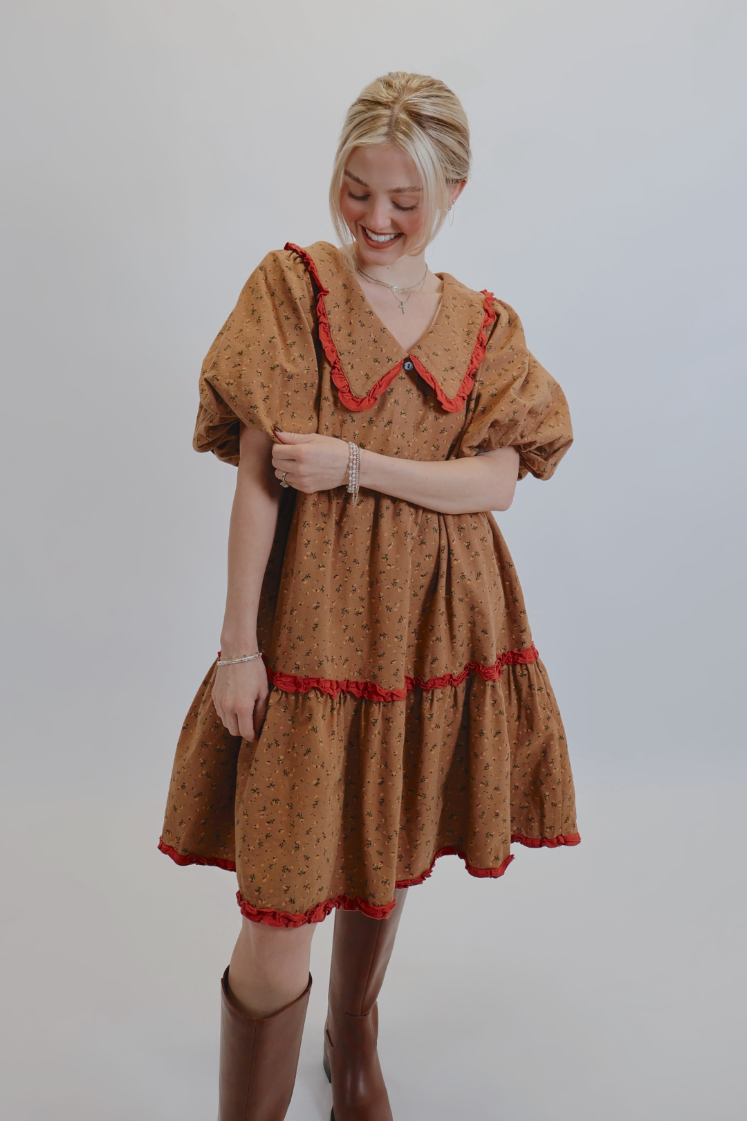 Blush Bloom Mini Dress in Plus