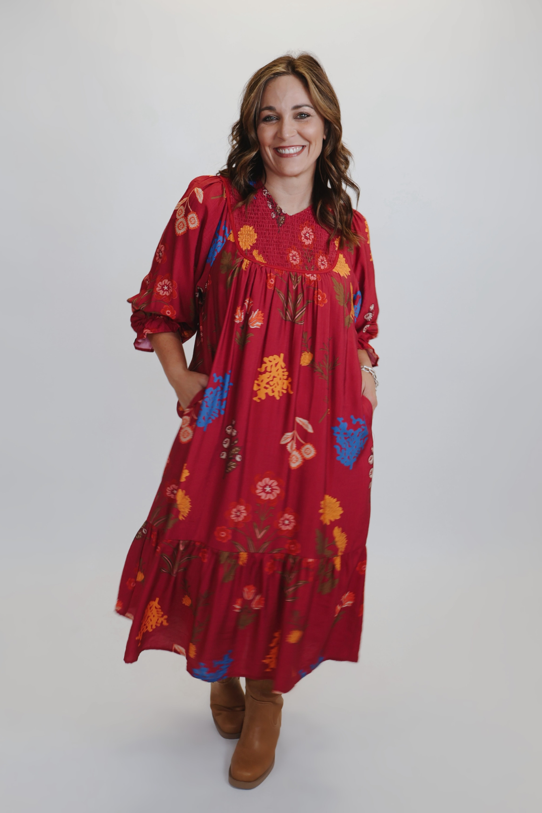 Blush Bloom Mini Dress in Plus