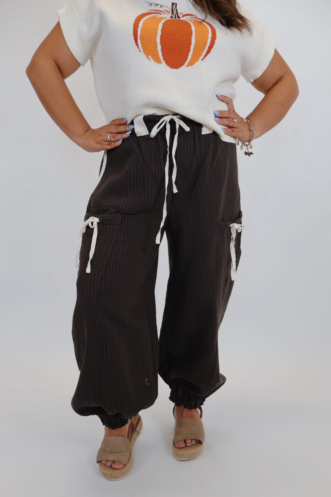 Urban Stripe Drawstring Joggers