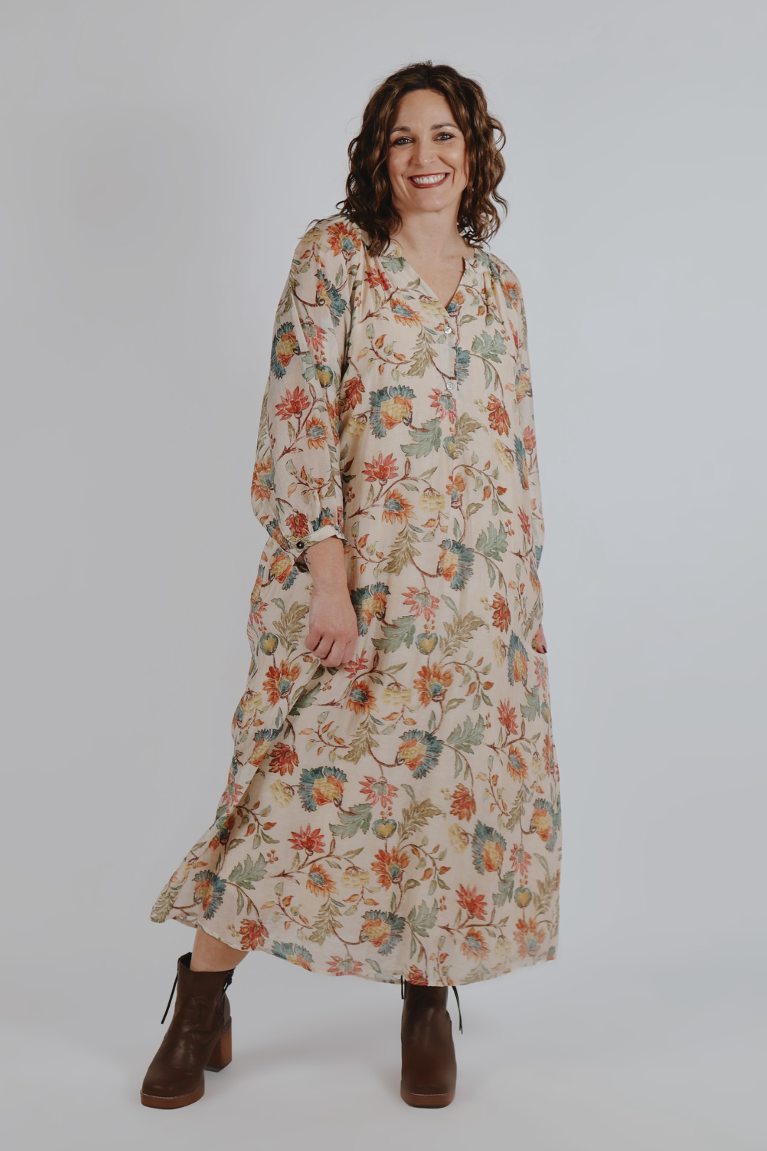Autumn Garden Midi Dress