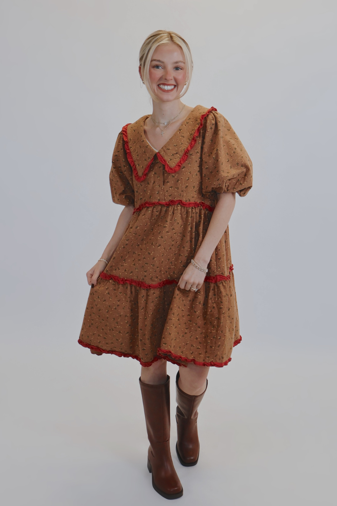 Prairie Petal Cotton Mini Dress