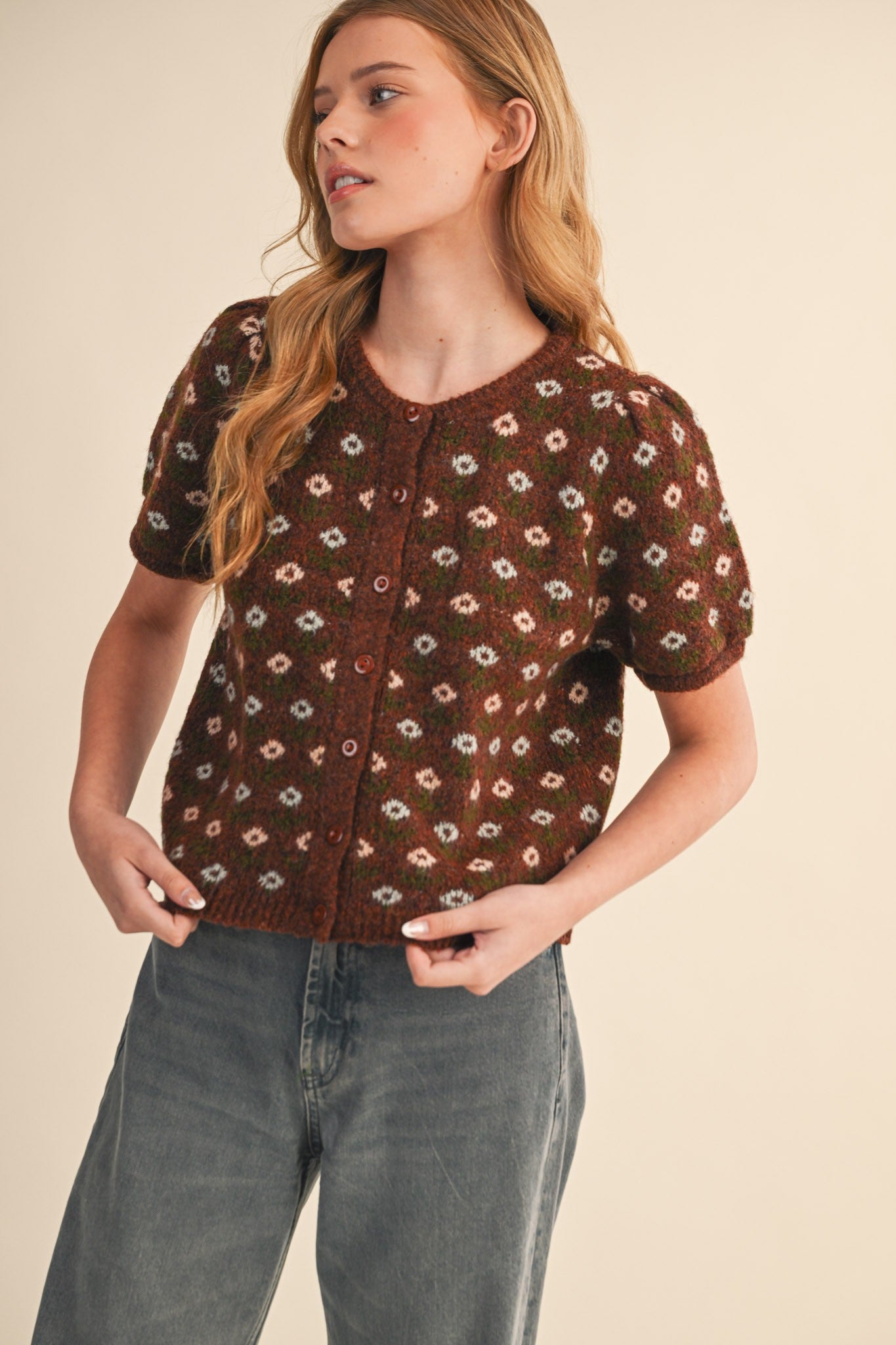 Millie Floral Knit Cardigan