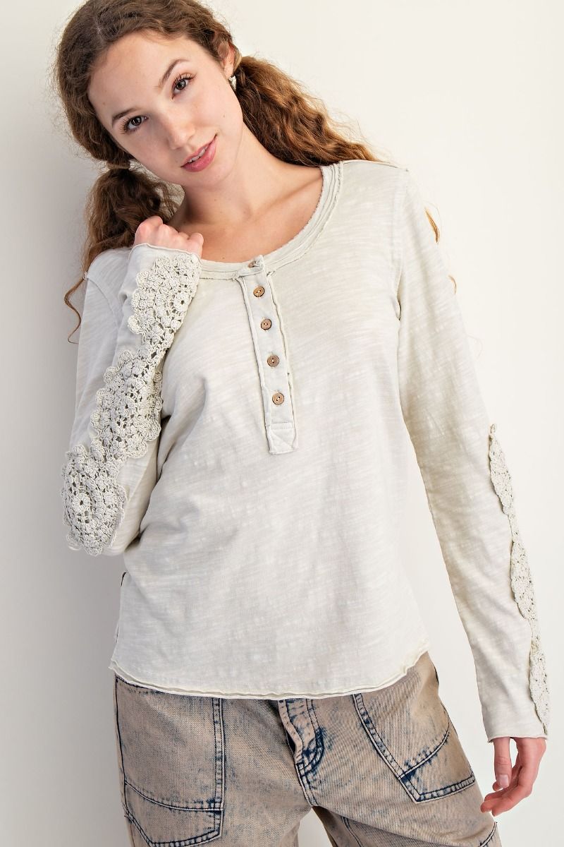 Sunwashed Lace Top